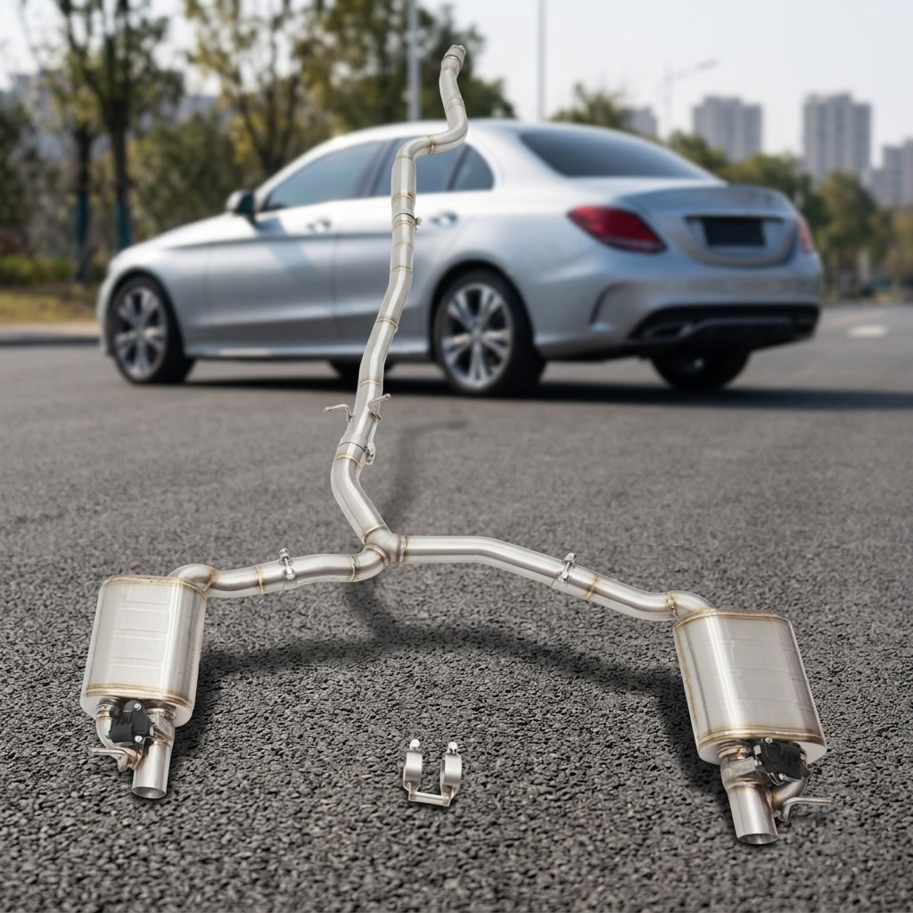 VantaFlow High Performance T304 Catback Exhaust System With Muffler for Mercedes-Benz C300 W205 2.0T 2015-2021