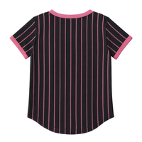 Maillot de baseball respirant à séchage rapide à rayures fines pour femme, vêtements de sororité grecque, rose et vert, pour la fraternité universitaire
