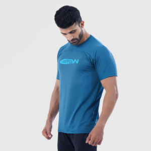 Camiseta deportiva para hombre, mangas transpirables y paneles de hombro, tejido elástico de punto suave, Ideal para deportes al aire libre - Product Image 3