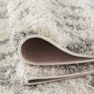 Moroccan Ivory <b>Grey</b> Shaggy <b>Rug</b> 900 for Living Room Bedroom Hallway - Product Image 3