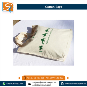 Venta directa de fábrica 100% algodón, algodón reciclado impreso bolsa de algodón bolsa de compras para uso multiusos de proveedor de la India - Product Image 5