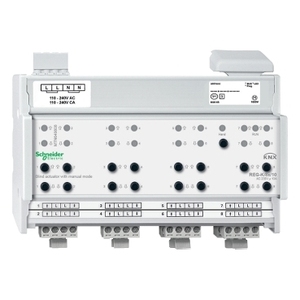 Attuatore per Tende Oscuranti Schneider Electric MTN649808 REG-K/8x/10 Grigio Chiaro con Modalità Manuale - Product Image 1