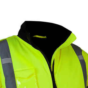 Vestes personnalisées en toile de coton haute visibilité unisexe Vêtements de travail pour hommes avec col montant Vêtements de travail industriel pour travailleurs d'usine en vente - Product Image 5