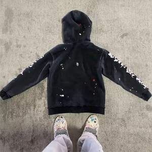 เสื้อฮู้ดแบบมีซิปโอเวอร์ไซส์ลายล้างกรดโอเวอร์ไซส์วินเทจออกแบบโลโก้ได้ตามต้องการ - Product Image 2