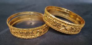 <b>Bangles</b> with 22CT Gold Plated Round Shaped Trendy Designed <b>Bangles</b> <b>Set</b> for Women Fashionable Wear <b>Bangles</b> - Product Image 4