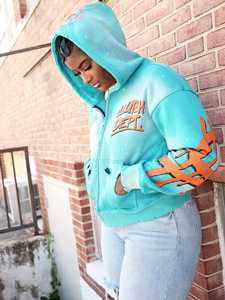 Sudadera con capucha serigrafiada 465 GSM Oversized Boxy Heavy Weight Fleece Cotton 100% Sudaderas con cremallera personalizables - Product Image 2