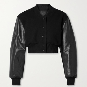 OEM Custom Logo <b>Women</b> Streetwear Crop Top Bomber <b>Jacket</b> Customized Letterman <b>Women's</b> Varsity <b>Jacket</b> for Your Brand - Product Image 1