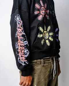 Sudaderas con capucha Sudaderas Venta al por mayor de gran tamaño Full Zip up Puff Impresión Sudadera con capucha para hombres - Product Image 3