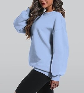 Elegante sudadera de mujer Everyday Casual manga larga Top Collar Loose Pullover Style - Product Image 2