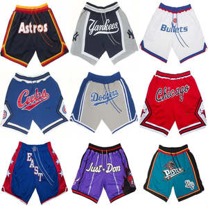 2024 nouveau gros couleur bloqué Polyester vintage panier tball et short en jersey personnalisé maille épais basket-ball Shorts pour hommes - Product Image 6