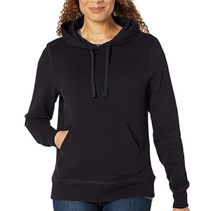 Sudadera con capucha lisa de algodón negro para hombre, talla XXL, suéter informal pesado, Sudadera con capucha con bolsillo frontal, sudadera con etiqueta privada - Product Image 5