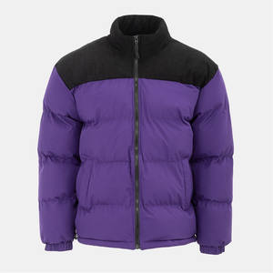 แจ็คเก็ตพัฟเฟอร์ผู้ชายสไตล์ไฮสตรีทสำหรับฤดูหนาวแบบซิป OEM ผลิตตามสั่ง พร้อมดีไซน์ระบายอากาศได้ดี ผสมผสานสองสี - Product Image 1