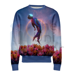 เสื้อสเวตเตอร์โอเวอร์ไซส์พิมพ์ลายหุ่นยนต์เสื้อคู่โลโก้ออกแบบได้ตามต้องการสำหรับผู้ชายผู้หญิง - Product Image 1