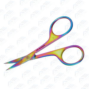 Lames de ciseaux à cuticules arc-en-ciel double face professionnelles avec outil de beauté à pointe pointue pour pédicure et soins personnels - Product Image 2