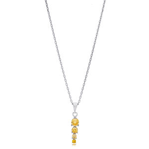 Forma redonda citrino piedra encanto collar turco hecho a mano venta al por mayor 925 joyería de plata esterlina - Product Image 5