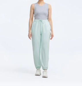 Pantalones Deportivos de Mujer OEM de Alta Calidad, Personalizados, Extra Grandes, Color Verde Menta, Gruesos para Invierno, con Bolsillos Laterales y Puños Elásticos - Product Image 5