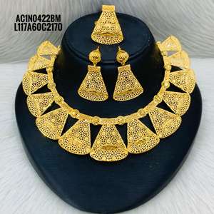 Joyería de moda nuevo diseño chapado en oro collar conjunto - Product Image 1