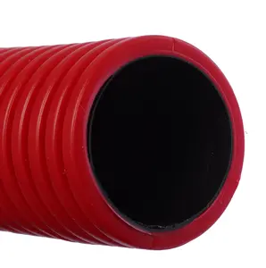 Italian brand Double Wall Corrugated Polyethylene Conduit black diam.50 for underground electrical and telephone installations