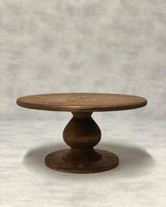 แท่นวางเค้กฐานกลมทำจากไม้อาเคเซียถาดเสิร์ฟเค้กได้ง่ายสำหรับเค้กและผลไม้ - Product Image 1