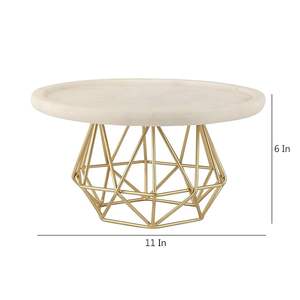 Cadre en aluminium avec dessus en marbre Support à gâteaux de style antique Parfait pour les événements culturels, les cérémonies et les réunions de famille - Product Image 2