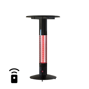 ELCON RCBT-1100 Bar Height Infrared Heated Table 1500W Golden IR Black Cold Rolled Steel Remote Control - Product Image 1