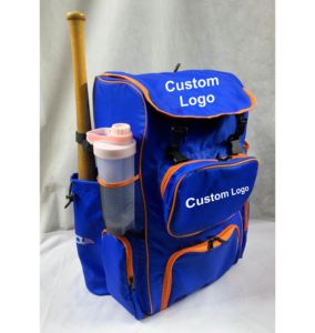 Custom Rolling Baseball <b>Backpack</b> with Telescopic Handle 4 Bat Storage Shoe Compartment and Heavy Duty <b>Wheels</b> - Product Image 1