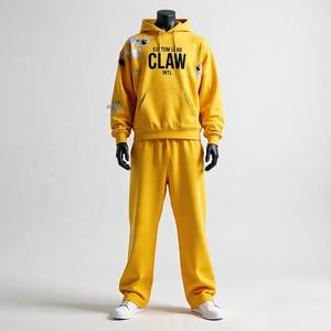 ชุดวอร์มและชุดมีฮู้ดสำหรับผู้ชายชุดวอร์มทรงหลวมโอเวอร์ไซส์ออกแบบได้ตามต้องการสำหรับฤดูหนาว - Product Image 6