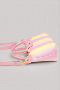 Pastel Ombre <b>Mini</b> Handbag PU Leather Top Handle Bag for Women Custom Logo Wholesale OEM - Product Image 6