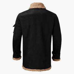 Mens Cow Skin Lined Canvas Winter Warm Fur <b>Collar</b> Cuffs Stylish Bomber <b>Jacket</b> Front Customizable - Product Image 2