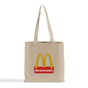Custom <b>Medium</b>/Large Cotton Tote <b>Bags</b> for Advertising and Daily Use Durable with Heat Transfer Logo Screen Patterned - Product Image 2