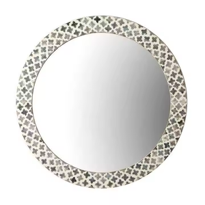 Premium Quality <b>Wall</b> <b>Mirror</b> Made by Bone Inlay <b>Round</b> <b>Wall</b> <b>Mirror</b> with Artistic Patterns for Entryway Decor by crescent crafts - Product Image 6