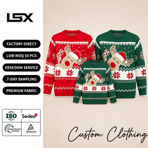 Sweat à capuche familial Noël 2026 100 % coton imprimé anime, tricoté confortable pour l'hiver - Product Image 2