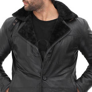 Abrigo de Cuero Premium para Hombre, Diseño Largo y Cómodo, Perfecto para el Uso Diario en Invierno, Moda Urbana - Product Image 5