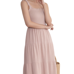 Vêtements pour femmes en gros, corsage smocké, à volants, décontracté, longueur genou, respirant, court, été, vintage, long, fournisseur d'usine, marques - Product Image 1