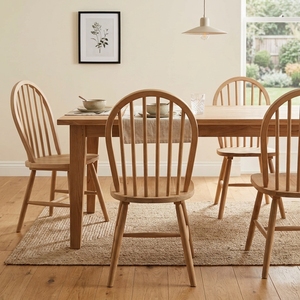 Solid Teak Wood Windsor <b>Living</b> <b>Room</b> <b>Chair</b> Handcrafted Spindle Backrest Accent <b>Chair</b> Natural Wooden Side Seating Furniture item - Product Image 4