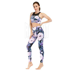 Conjunto de Yoga Estampado para Mujer, Venta Directa de Fábrica, Ropa Deportiva Activa, Conjunto de Yoga Estampado sin Costuras para Mujer - Product Image 1
