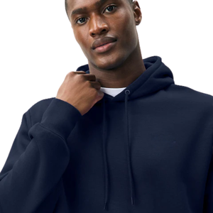 Sweat à capuche bleu marine pour homme, sweat à capuche en polaire doux pour l'hiver, vêtements de rue décontractés, confortable, mode quotidienne - Product Image 3