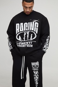 Chándal de otoño con logotipo personalizado para hombre, conjunto de chándal con capucha de dos piezas transpirable de gran tamaño, poliéster/algodón, OEM, moda informal, venta al por mayor - Product Image 3