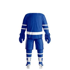 Uniforme de hockey sur glace d'adultes de vêtements de sport de plein air de quantité minimale de commande bas pour les hommes uniforme de hockey sur glace de sublimation de sports d'équipe de bonne qualité pour les hommes - Product Image 4