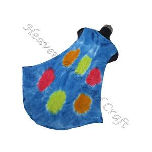 Última colección caliente Tie Dye Gypsy Chic Rayón tela cuello redondo largo sin mangas ajuste suelto cómodo playa vestido de mujer - Product Image 2