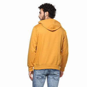 High Quality Plus Size Men's Hoodies Yellow Color Pullover Long Sleeve Casual Wear Cotton Fleece Hoodies For Boys - Product Image 2