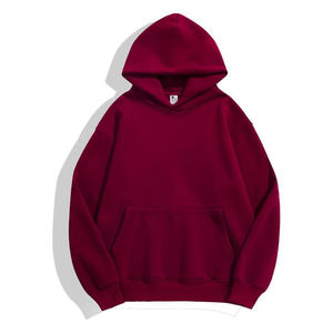 Pull-over à capuche surdimensionné unisexe de haute qualité, vêtements en polaire épais 100% coton brodés avec logo personnalisé pour hommes - Product Image 4