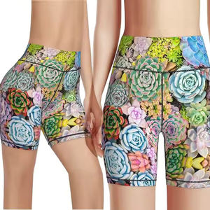 Short de yoga sans couture avec logo personnalisé pour femmes, respirant et respectueux de la peau, vêtements d'entraînement de sport et de fitness, lavage coloré - Product Image 3