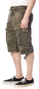 <b>Men's</b> Casual Cotton Twill <b>Zip</b> Fly Cargo <b>Shorts</b> Solid Pattern Quick Dry Loose Fit <b>With</b> Knee Pocket-Wholesale - Product Image 5
