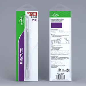 Nghia Export Professional Empujador de acero inoxidable para el cuidado de las uñas, pinzas para cutículas, herramienta de belleza para manicura y pedicura, eliminación de uñas - Product Image 1