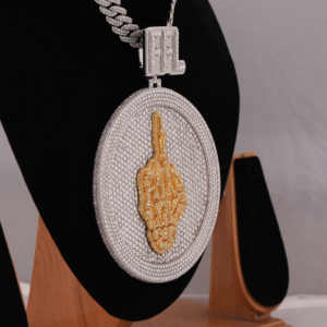 FFL letras Moissanite colgante de diamante personalizado 925 plata esterlina completo helado Moissanite colgante regalo para él - Product Image 4