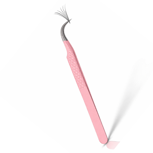 Professional Lash Tweezers Curved Tip Eyelash <b>Extension</b> Tweezer Fiber Tip Grip Stainless Steel Anti Slip Volume Fan Tool - Product Image 1