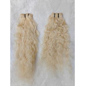 Vibrantes extensiones de cabello humano Rubio 613 con textura recta y movimiento natural diseñadas para un aspecto glamoroso de La India - Product Image 3