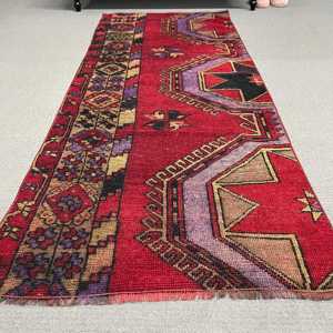 Tapis turc, tapis d'appoint 2,6x6,1 pieds, tapis à motifs de plantes et d'arbres rouges - Product Image 2