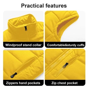 Chaqueta sin mangas para hombre con estampado de logotipo personalizado de alta calidad premium Servicios OEM Chaleco acolchado con burbujas y cremallera - Product Image 5